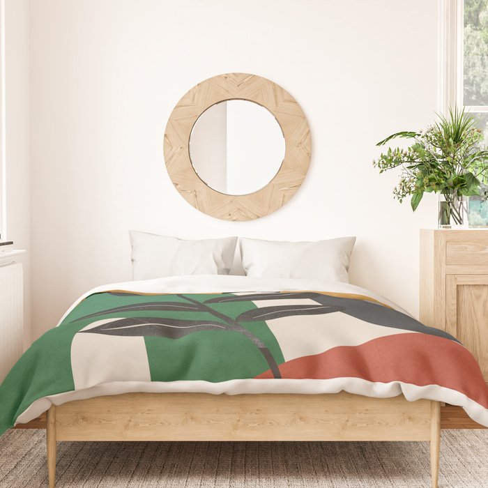 Modern Abstract Minimal Shapes Branches Art 5 Duvet Cover Gallery Image 3