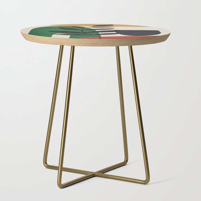 Modern Abstract Minimal Shapes Branches Art 5 Side Table Gallery Image 1