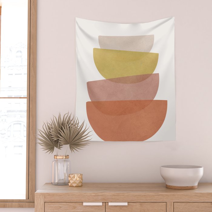Abstract Minimal Shapes V Wall Tapestry Gallery Image 2