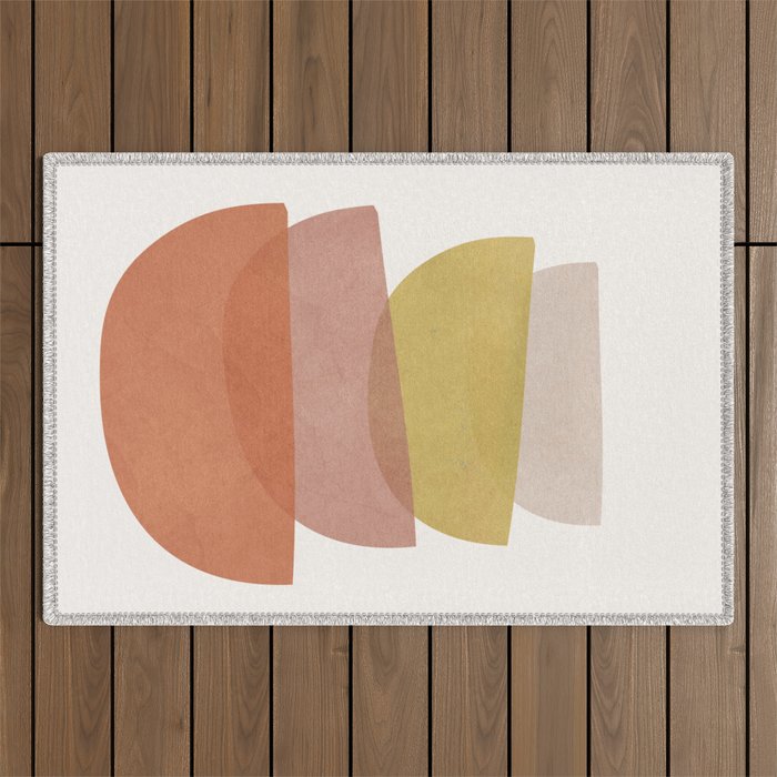 Abstract Minimal Shapes V Outdoor Rug Gallery Image 1