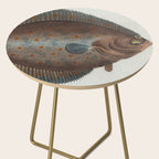 Vintage Illustration of a Flounder Fish (1785) Side Table Gallery Image 2