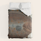 Vintage Illustration of a Flounder Fish (1785) Duvet Cover Gallery Image 6