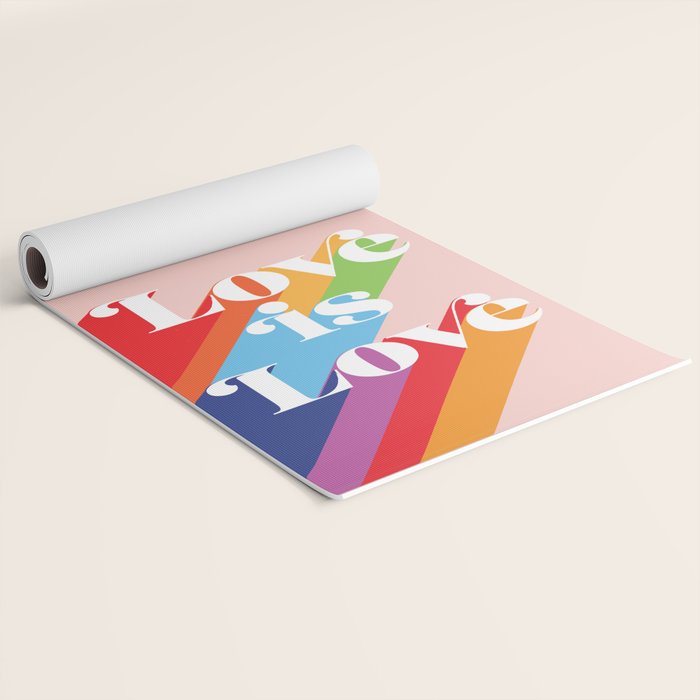 Love is Love Theme Yoga Mat Gallery Image 2