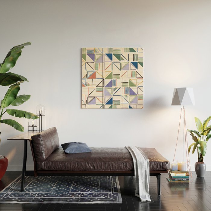 Abstract forms of lines 77G Wood Wall Art Gallery Image 2