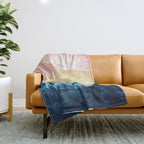 Lake beneath the towering hills Throw Blanket Gallery Image 1
