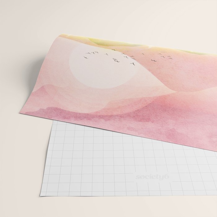 Lake beneath the towering hills Wrapping Paper Gallery Image 2
