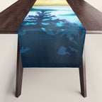Lake beneath the towering hills Table Runner Gallery Image 1