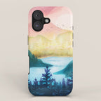 Lake beneath the towering hills iPhone Case Gallery Image 1