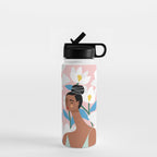 Boho Top Knot Water Bottle Gallery Image 1