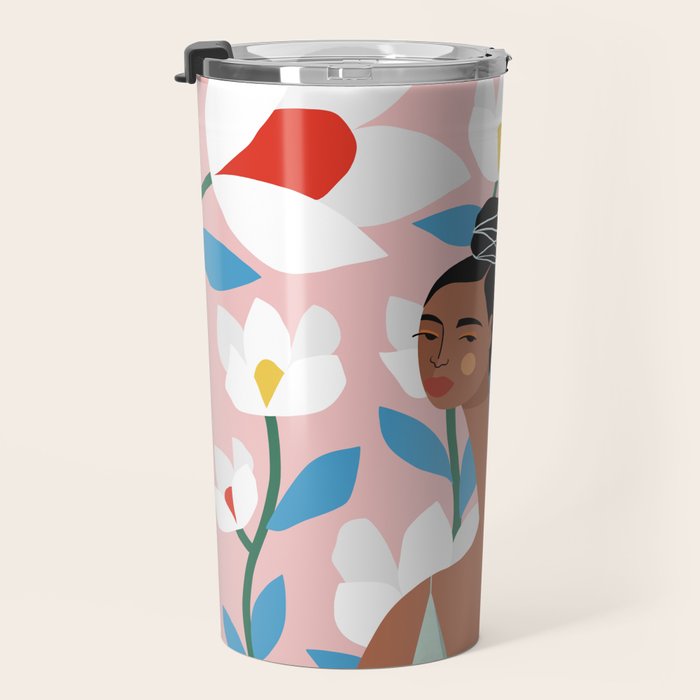 Boho Top Knot Travel Mug Gallery Image 3
