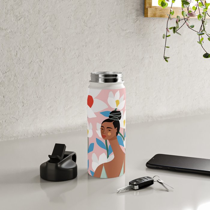 Boho Top Knot Water Bottle Gallery Image 4