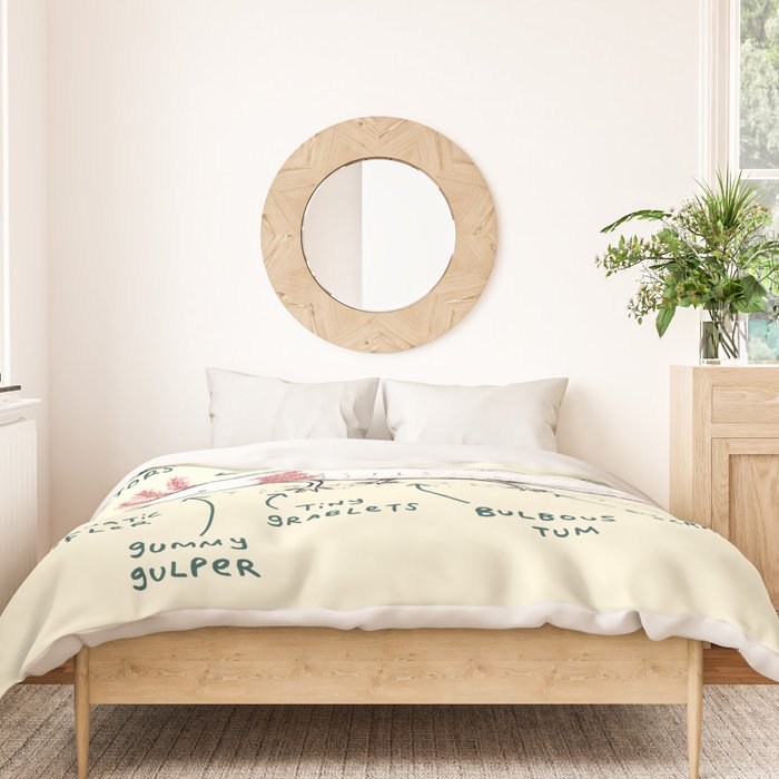 Anatomy of an Axolotl Duvet Cover Gallery Image 3