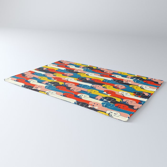 COLORED DOGS PATTERN 2 Rug Gallery Image 3
