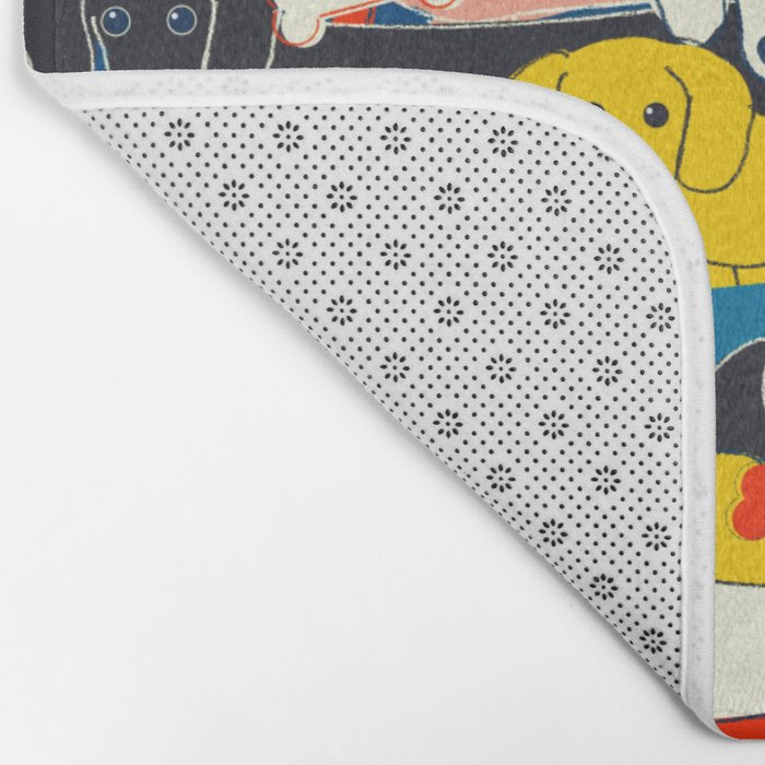 COLORED DOGS PATTERN 2 Bath Mat Gallery Image 2