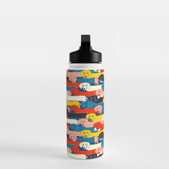 COLORED DOGS PATTERN 2 Water Bottle Gallery Image 3