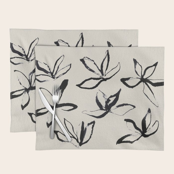 Ink Flower 2  Placemat Gallery Image 1