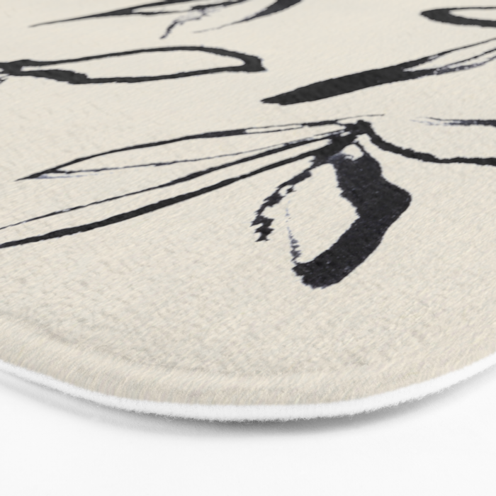 Ink Flower 2  Bath Mat Gallery Image 3