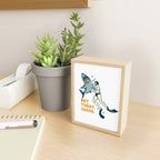 Not Today Chaos! Funny Man Punching Shark Tattoo Style Art Mini Art Print Gallery Image 2