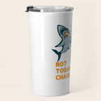 Not Today Chaos! Funny Man Punching Shark Tattoo Style Art Travel Mug Gallery Image 3
