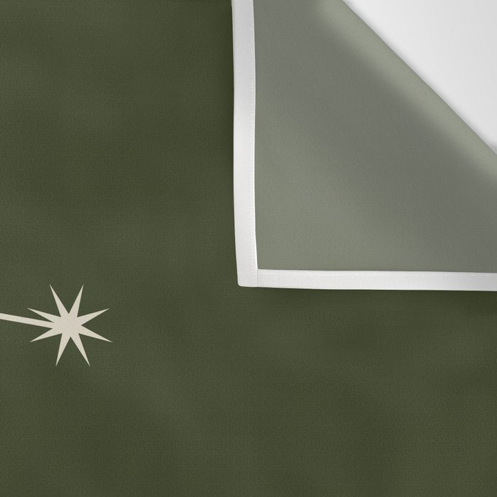 Gemini Zodiac Star Constellation Line Art Moss Green Wall Tapestry Gallery Image 3