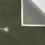 Gemini Zodiac Star Constellation Line Art Moss Green Wall Tapestry Gallery Image 3