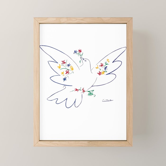 Pablo Picasso Dove Of Peace 1949 Artwork Shirt, Reproduction Mini Art Print Gallery Image 1