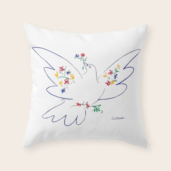 Pablo Picasso Dove Of Peace 1949 Artwork Shirt, Reproduction Throw Pillow Gallery Image 6