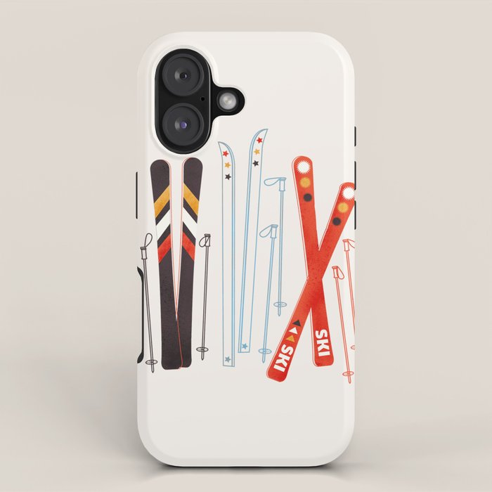 Retro Ski Illustration iPhone Case Gallery Image 1