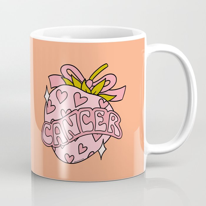 Cancer Zodiac Strawberry Coffee Mug Gallery Image 1