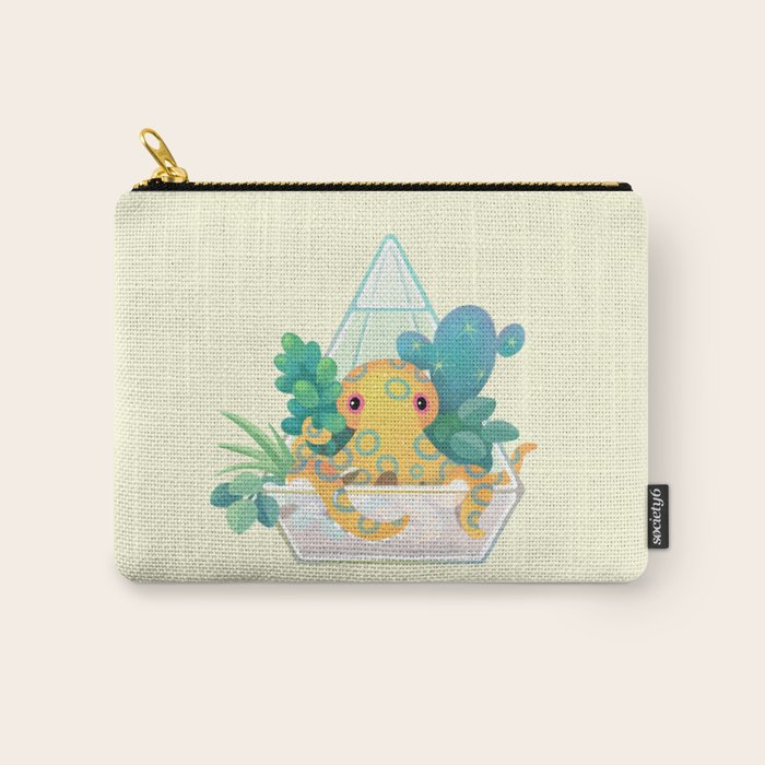 Ocean terrarium - Blue ringed octopus Carry All Pouch Gallery Image 1