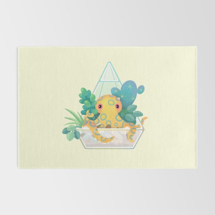 Ocean terrarium - Blue ringed octopus Rug Gallery Image 2