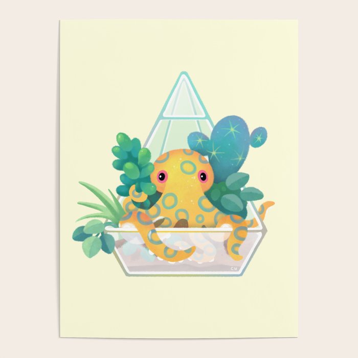 Ocean terrarium - Blue ringed octopus Poster Gallery Image 1