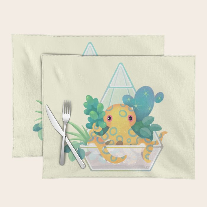 Ocean terrarium - Blue ringed octopus Placemat Gallery Image 1