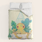 Ocean terrarium - Blue ringed octopus Comforter Gallery Image 6