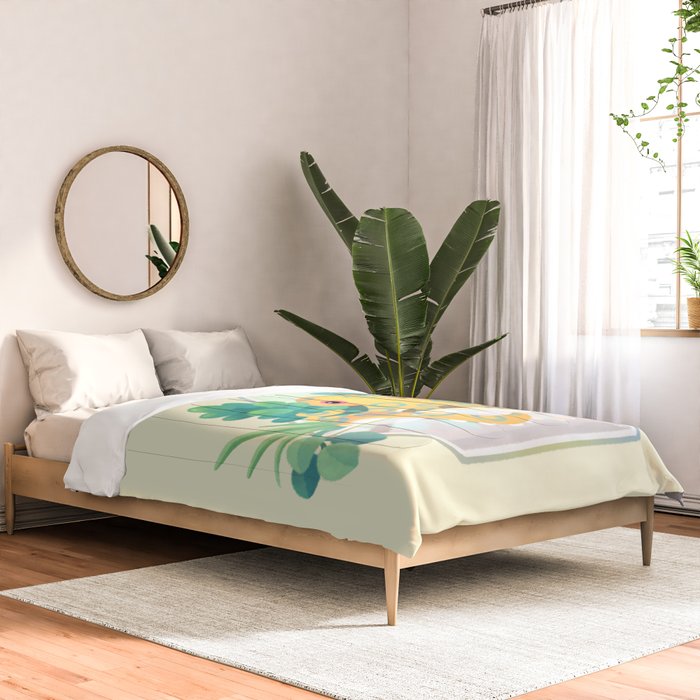 Ocean terrarium - Blue ringed octopus Comforter Gallery Image 2