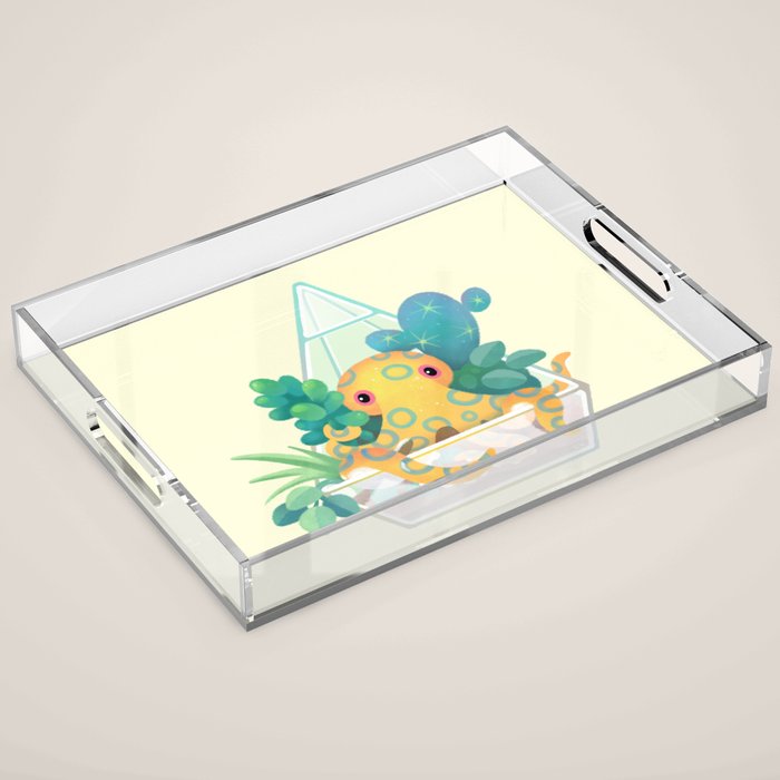 Ocean terrarium - Blue ringed octopus Acrylic Tray Gallery Image 1