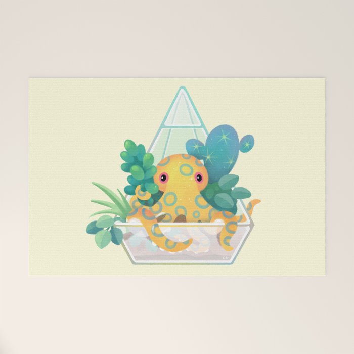 Ocean terrarium - Blue ringed octopus Welcome Mat Gallery Image 1