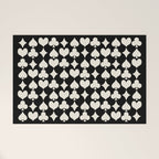 Card Suit Motifs I Black and White Welcome Mat Gallery Image 1