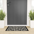 Card Suit Motifs I Black and White Welcome Mat Gallery Image 3