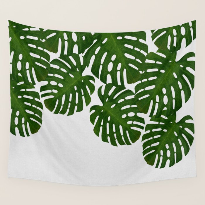 Monstera Leaf I Wall Tapestry Gallery Image 4
