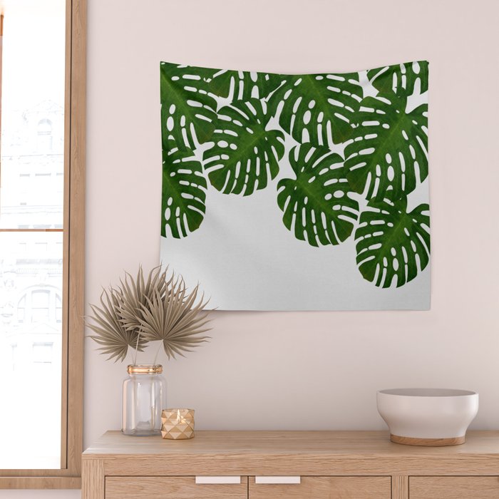 Monstera Leaf I Wall Tapestry Gallery Image 2