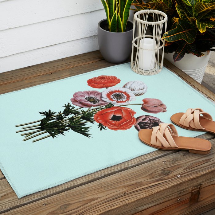 Poppies Outdoor Rug Gallery Image 2