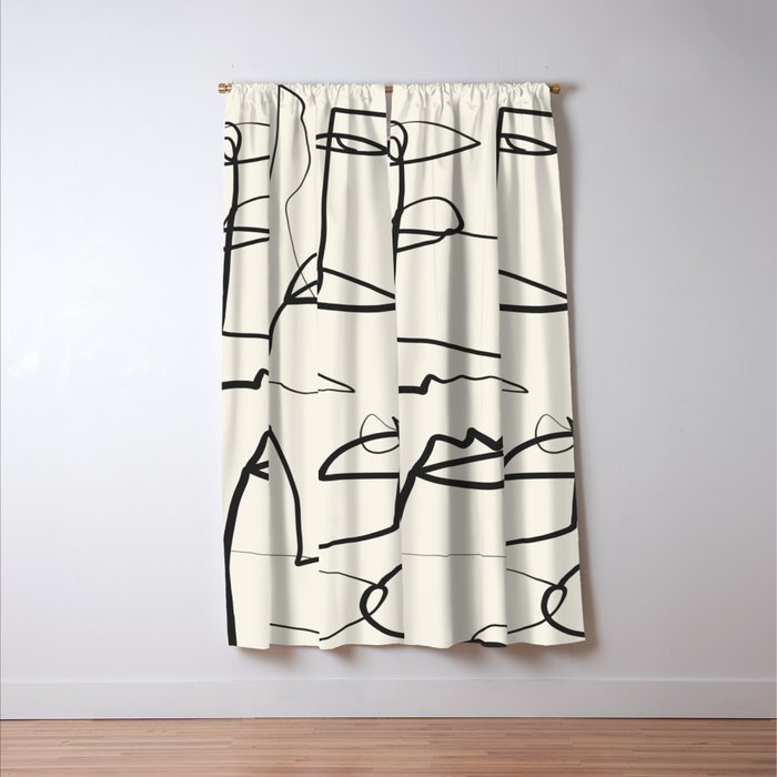 Abstract line art 12 Window Curtain Gallery Image 3