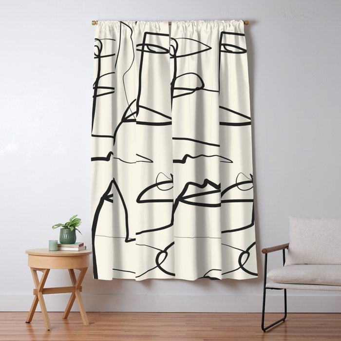 Abstract line art 12 Window Curtain Gallery Image 1