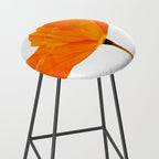 One And Only - Orange Poppy White Background #decor #society6 #buyart Stool Gallery Image 2