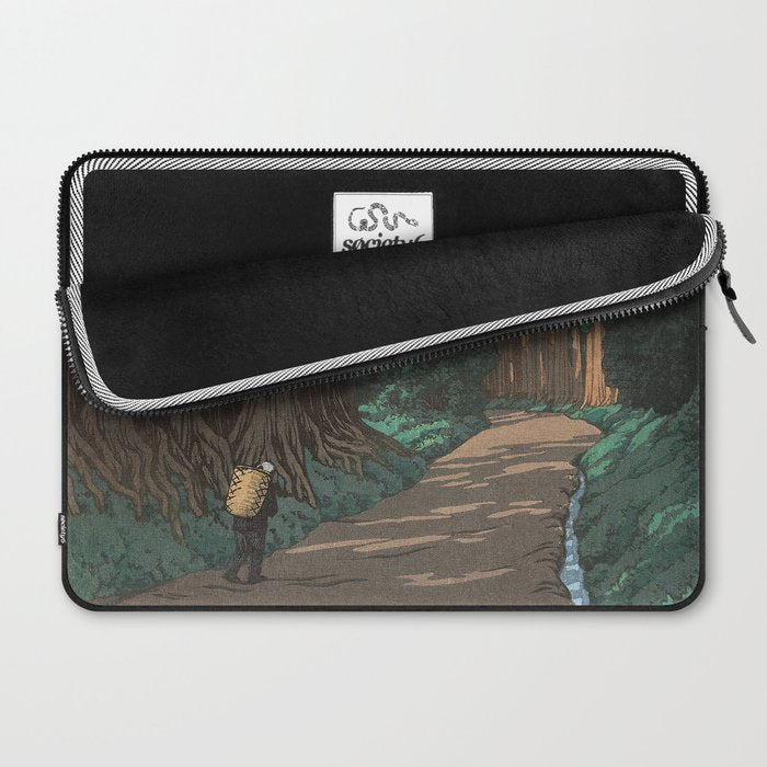 Hasui Kawase, Road To Nikko - Vintage Japanese Woodblock Print Art Laptop Sleeve Gallery Image 2