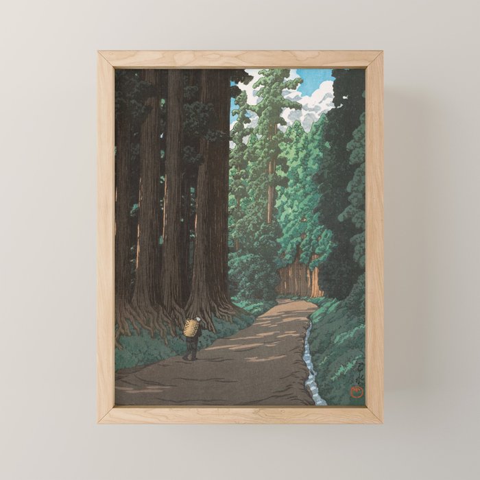 Hasui Kawase, Road To Nikko - Vintage Japanese Woodblock Print Art Mini Art Print Gallery Image 1