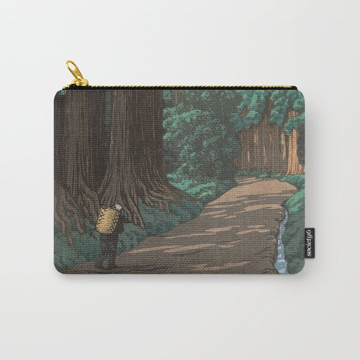 Hasui Kawase, Road To Nikko - Vintage Japanese Woodblock Print Art Carry All Pouch Gallery Image 1