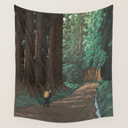 Hasui Kawase, Road To Nikko - Vintage Japanese Woodblock Print Art Wall Tapestry Gallery Image 4