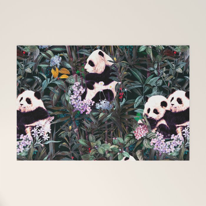 Rainforest Pandas Welcome Mat Gallery Image 1
